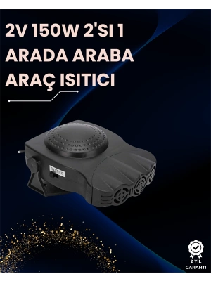 Ön Cam Buz Çözücü ve Fan | 12V Araç İçi Isıtıcı, Full Havalandırmalı, ABS Gövdeli