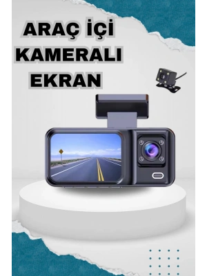 Ön ve Arka Kameralı 2 İnç 1080P Full HD DVR Araç İçi Ekran