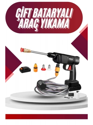 Oto Araba Yıkama Şarjlı Ve Yüksek Basınçlı Oto Yıkama Ve Sulama Tabancası