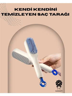 Otomatik Temizlenen Ergonomik Saç Tarağı – Masaj Başlıklı