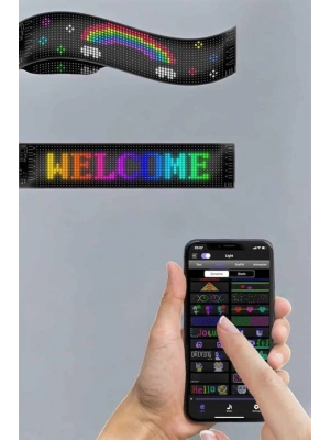 Otomobil Uyumlu Led Matrix Dijital Ekran Bluetooth Bağlantılı 16X24