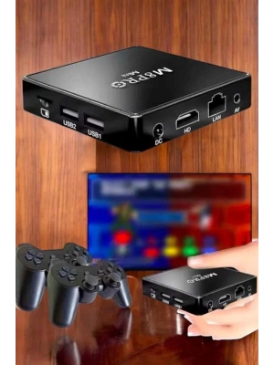 Oyun Konsolu Çift Kollu 1000 Oyunlu TV Box Netflix Youtube Atari