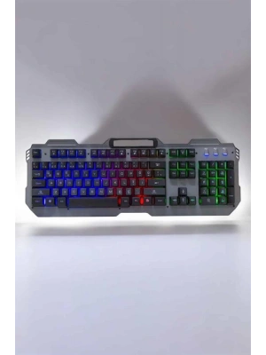 Oyuncu Klavyesi Q Klavye RGB Işıklı Mouse Hediyeli