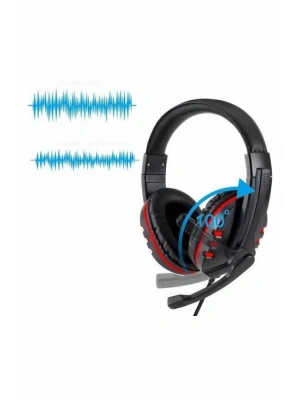 Oyuncu Kulaklığı Kulak Üstü Kablolu Gaming Kulaklık Mikrofonlu ANC Özelliği