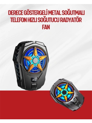 Oyunlar İçin Telefon Soğutucu – 65-85 mm Uyumlu, Dijital Ekranlı