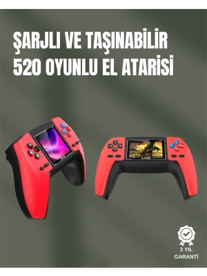P5 GamePad Retro Konsol – Nostaljik Oyun Deneyimi, 520 Klasik Oyun Seçeneği