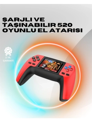 P5 Mini Retro Oyun Konsolu – Tak-Çalıştır, 520 Hazır Oyun, Portatif Kullanım