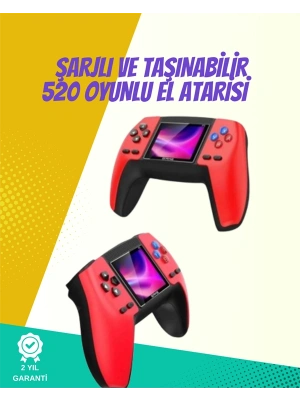 P5 Retro GamePad – Kompakt Tasarım, 520 Oyun, Nostalji Sevenlere Özel
