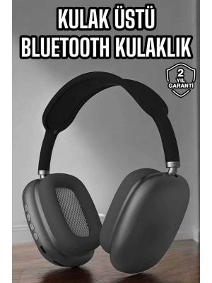 P9 Plus Hi-fi Ses Kalitesi Ayarlanabilir Mikrofonlu Bluetooth Kulaklık Siyah