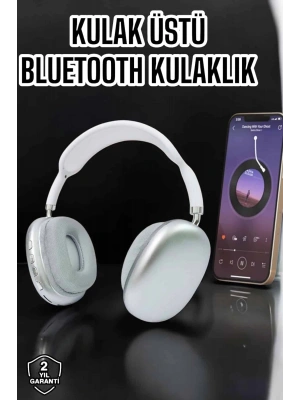 P9 Plus Kablosuz Kulak Üstü Bluetooth Kulaklık Beyaz Mikrofonlu Kulaküstü Kablosuz Kulaklık