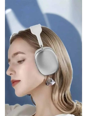 P9 Plus Kablosuz Kulak Üstü Bluetooth Kulaklık Beyaz Yüksek Ses Kaliteli