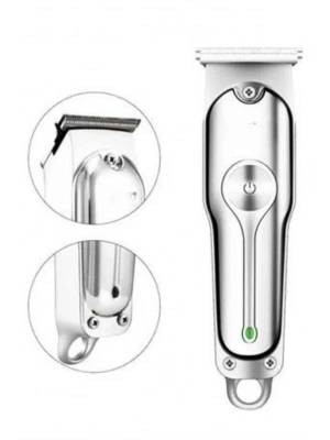 Paslanmaz Çelik Bıçaklı Kablosuz Şarjlı Dijital Göstergeli Tıraş Makinesi