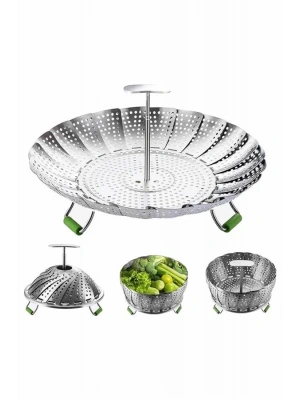 Paslanmaz Çelik Buharda Sebze Pişirme Haşlama Aparatı Buharlı Pişirici