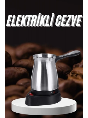 Paslanmaz Çelik Türk Kahvesi Makinesi 6 Fincan Kpasiteli Elektrikli Cezve