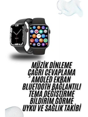 Plastik Kordonlu Kalp Atışı Uyku Takibi ve Çağrı Cevaplayabilen Akıllı Saat