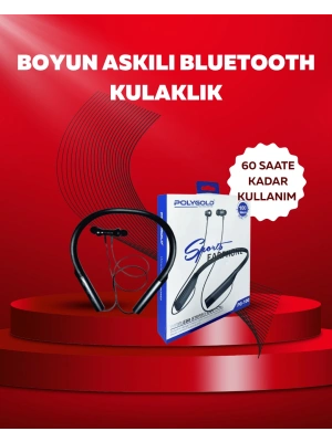 Polygold PG-100 Bluetooth 5.0 Boyun Bantlı Kulaklık – 50 Saat Konuşma Süresi, Type-C Şarj