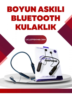 Polygold PG-100 Bluetooth Kulaklık – Ergonomik Boyun Bantlı Tasarım, Net Ses ve Konfor