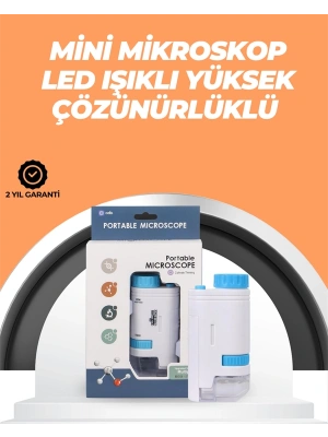 Portatif El Mikroskop – LED Işıklı, Aynı Anda Net Odaklama
