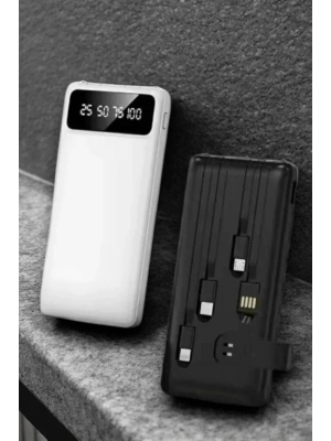 Powerbank 20.000 Mah LCD Ekran USB Lightning Type-C Uyumlu İOS ve Android