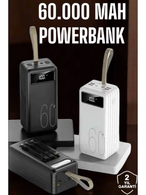 Powerbank 60.000 MAH Dijital Göstergeli 4 Portlu Taşınabilir