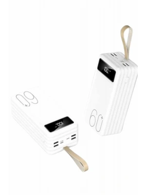 Powerbank 60.000 Mah Taşınabilir Şarj Hızlı El Fenerli Dijital Göstergeli