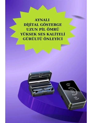 Powerbank Aynalı Bluetooth Kulaklık Ve Akıllı Saat Seti ANC Özelliği Dokunamatik