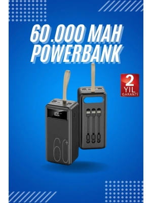Powerbank Yüksek Kapasiteli 60.000 Mah Hızlı Şarj Şarj Özellikli Batarya