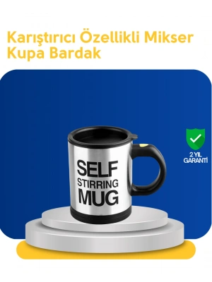 Pratik ve Dayanıklı Termos Kupa | Tek Tuşla Otomatik Karıştırma