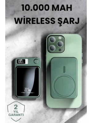 Pratik ve Taşınabilir 10.000 mAh Wireless Powerbank Hızlı Şarj Avantajı