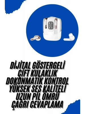 Profesyonel Dijital Göstergeli Düşük Gecikme Bluetooth Kulaklık Çift Kulaklık