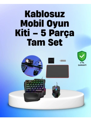 Profesyonel Mobil Oyuncular İçin RGB Klavyeli 5 Parça Oyun Kiti