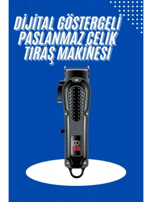 Profesyonel Saç Kesme Aleti Dijital Saç Sakal Tıraş Makinesi Uzun Ömürlü