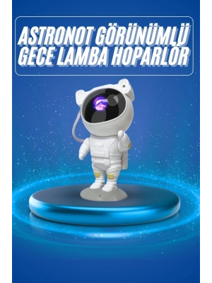 Projeksiyon Astronot Lamba Speaker Sevimli Astronot Bluetooth Hoparlör
