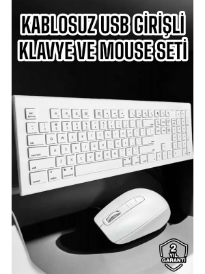 Q Klavye Klavye ve Mouse Seti USB Girişli Kablosuz