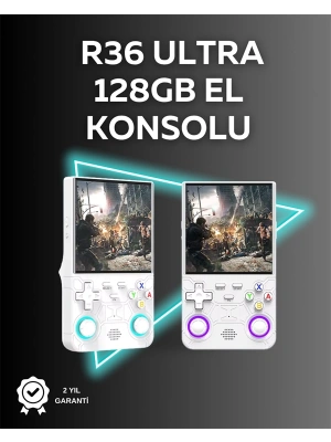 R36 Ultra 128GB Taşınabilir Oyun Konsolu – 4” IPS Ekran, 30.000+ Oyun, WiFi Destekli