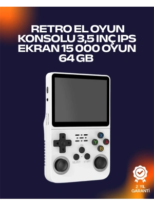R36S Retro Oyun Cihazı – Çift MicroSD Desteği, Çoklu Platform Uyumu, 3200 mAh Batarya