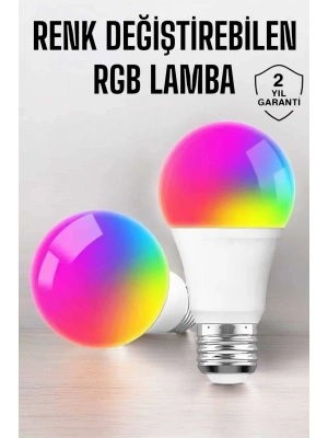 Renk Değiştirebilen RGB Işıklı Led Ampul A+Enerji 15 Watt Led Işık