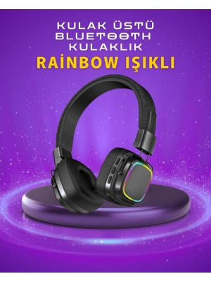 Renkli Işık Efektli Bluetooth 5.3 Müzik Kulaklığı