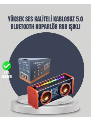 Renkli Işık Efektli Mini Bluetooth Hoparlör – Yüksek Ses Kalitesi ve Kolay Taşıma