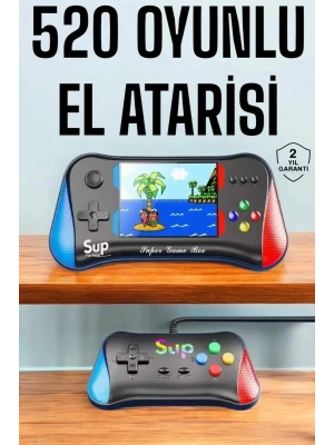 Retro 500 Oyunlu Nostaljik Oyunlu El Atari Gamebox Oyun Konsolu Çift Destekli