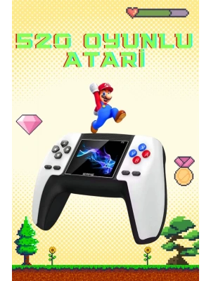 Retro Konsol P5 Uyumlu Taşınabilir 520 Oyunlu Kablosuz Game Stick