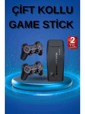 Retro Oyunlar 4k Game Stick 2.4g Kablosuz Çift Kol 3500 Oyun Atari