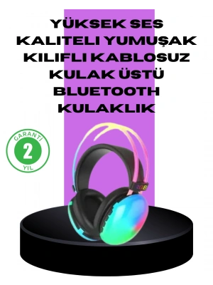 RGB Aydınlatmalı Kablosuz Bluetooth Oyuncu Kulaklığı