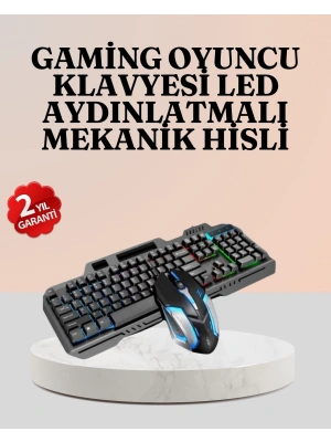 RGB Aydınlatmalı Oyuncu Klavye Mouse – Mekanik Hissiyat, Maksimum Kontrol