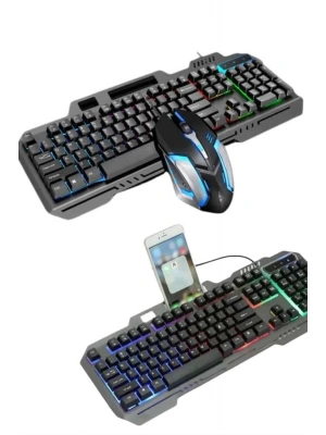 RGB Işıklı Gaming Oyuncu Klavye Q Klavye Mouse Hediyeli