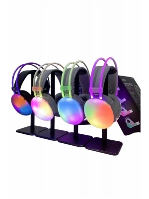 RGB Işıklı Yüksek Ses Kaliteli Kablosuz Kulak Üstü Bluetooth Kulaklık