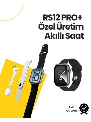 RS12 PRO+ 2025 Serisi Özel Üretim Full Ekranlı Akıllı Saat – Nabız ve Uyku Takibi, Bluetooth Arama, Garantili, Güçlü Batarya