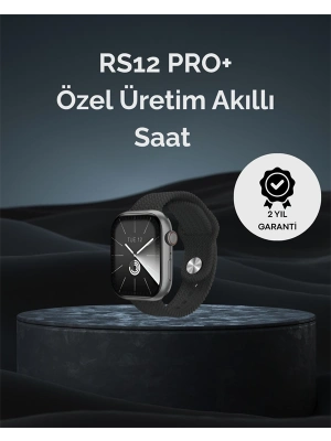 RS12 PRO+ 2025 Serisi Uzun Şarj Süreli Garantili Full Ekranlı Özel Üretim Akıllı Saat – 2GB Hafıza, AMOLED, GPS, Sesli Arama