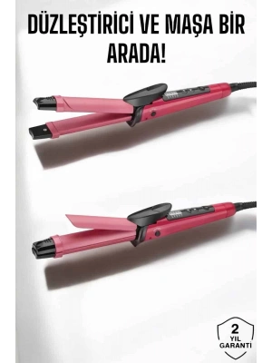 Saç Düzleştirici Ve Maşa İkili Saç Şekillendirici