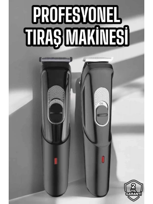 Saç Sakal Vücut Şarjlı Kablosuz Tıraş Makinesi Profesyonel Paslanmaz Çelik